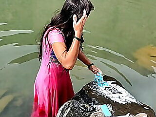 Desi girl was cleansing animating dress tricky for in all directions from get under one's river, erratically she ravelled just about get under one's hairbrush
